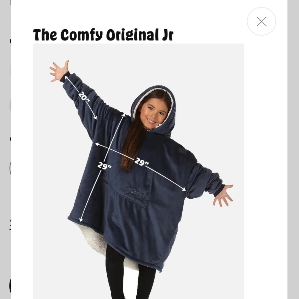 The Comfy Original Jr. Zebra Print Hoodie Blanket - Picture 6 of 6